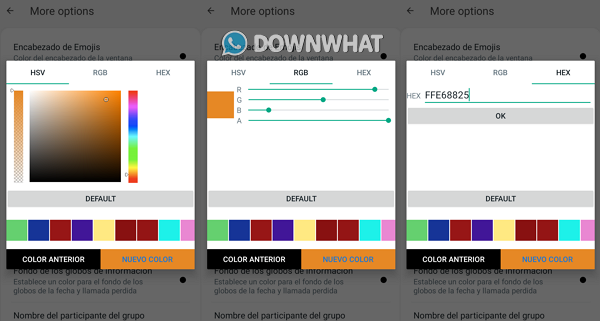 como personalizar con colores la pantalla de conversacion de whatsapp plus 1